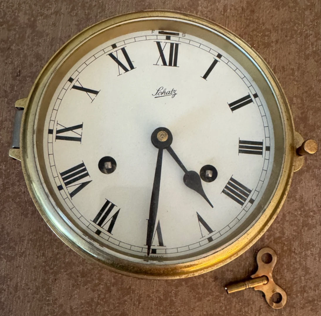 Germany Schatz Ship's Bell Clock Antique Maritime Clocks for sale