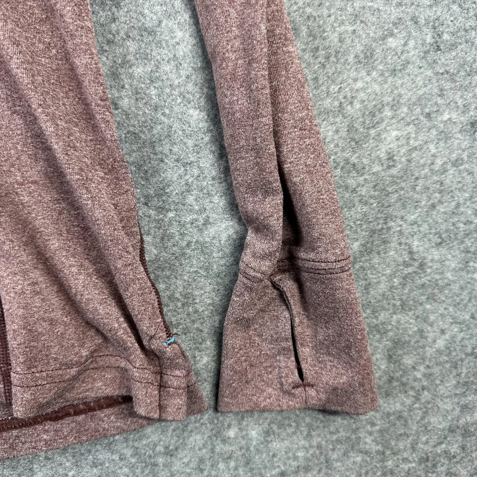 Pulôver feminino REI Co-op roxo médio urze quarto de zíper camada base atlética - Imagem 3 de 4