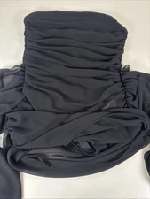 Musera Womens Bodysuit Sheer Top Black Size Large