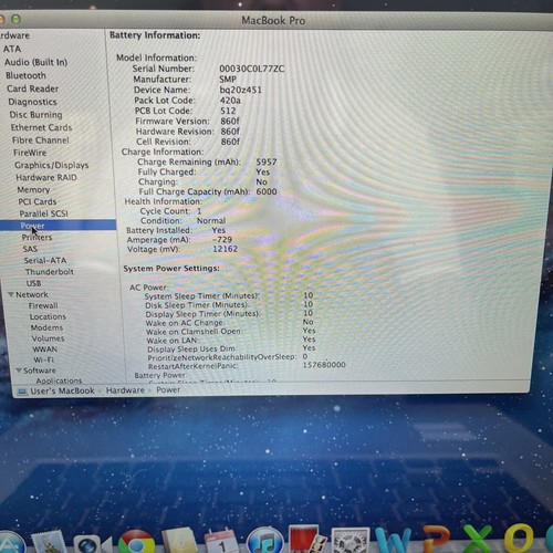 Apple MacBook Pro 15” (2009) – Core 2 Duo, 4gb RAM, 250gb HDD SKU2279 - Picture 5 of 8