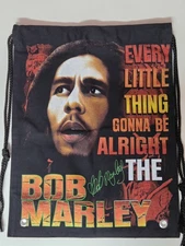 Bob Marley Canvas Drawstring Backpack Bag Every Little Thing Size 20x14