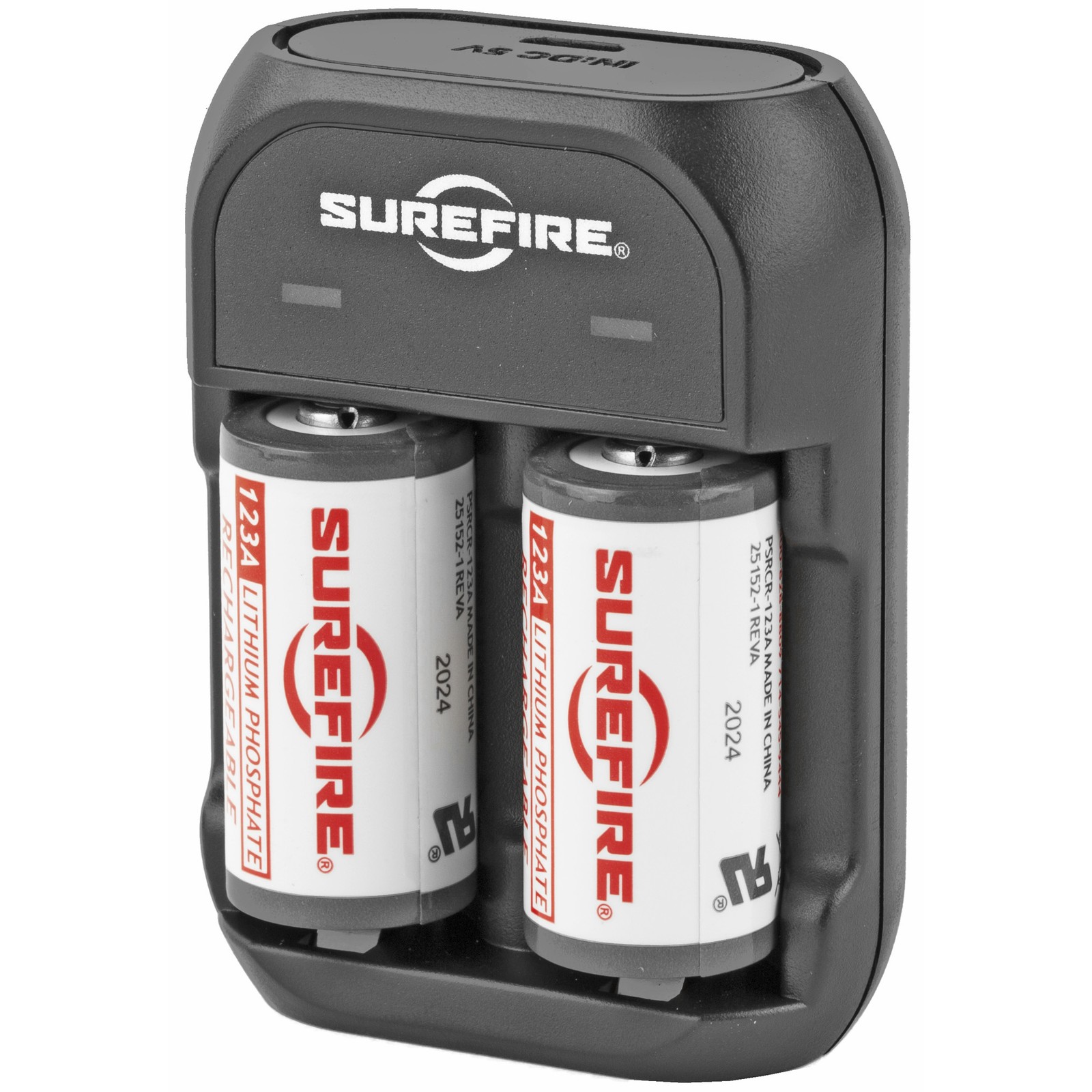 Surefire LFP123 Rechargeable Battery 2/Pack with Charger High-Performance White