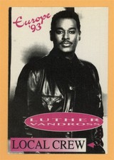Luther Vandross 1993 Never Let Me Go Concert Tour CREW Backstage Pass
