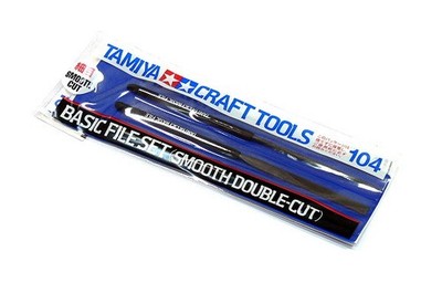 TAMIYA Model Craft Tools Basic File Set (Smooth Double-Cut) 74104