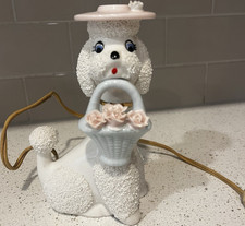 I.W. Rice  Co. Ceramic Vintage Poodle Night Light