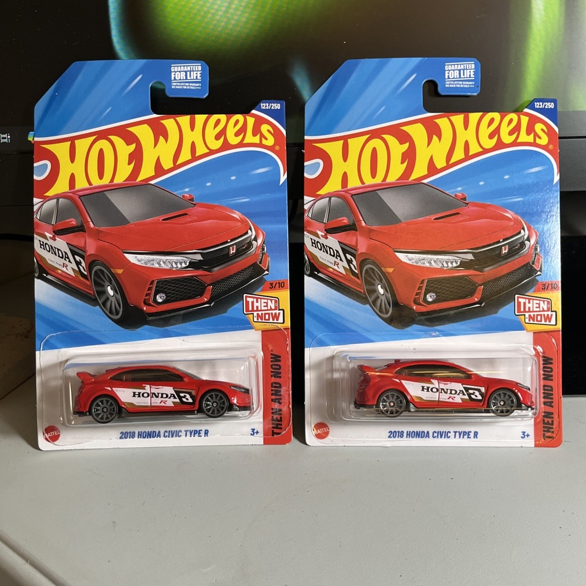 LOT OF 2025 Hot Wheels 2018 HONDA CIVIC TYPE R 123/250 Then