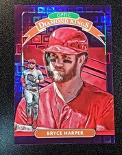 2020 Panini Donruss Optic - Diamond Kings Bryce Harper #24 Purple Pandora Prizm