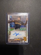 2021 Bowman Chrome Jagger Haynes Speckle Refractor Auto /299 Autograph Padres