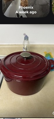 Vintage Staub Enameled Cast Iron Dutch Oven 5-Qt.