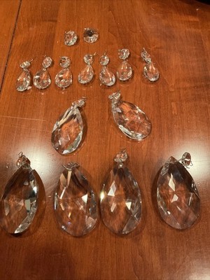 15 Swarovski Chandelier Lighting Crystal Drops From Schonbek Light Fixture