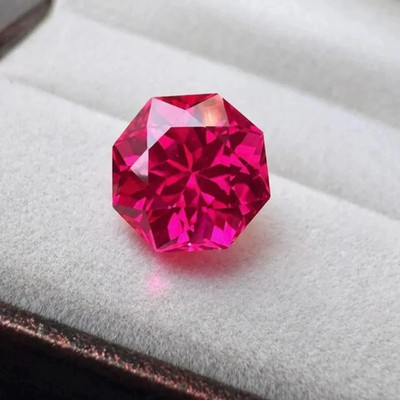 GIE Certified 10.03 Ct Natural Flawless Pink Sapphire Fancy Cut Loose Gemstone