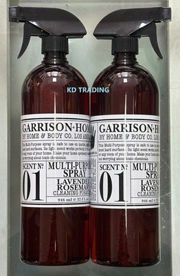 2-Pk GARRISON + HOME ~ LAVENDER ROSEMARY Kitchen Cleaner Refresher Multi SPRAY