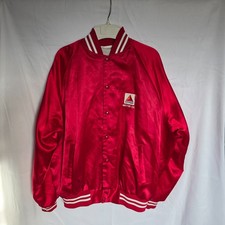 VTG 80s CITGO Motor Oil K-Brand Red Nylon Bomber Jacket Made In USA Men’s Large