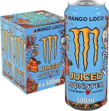 Monster Energy Mango Loco with Tropical Mango Juice 4 x 500 ml