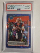 PSA 10 2020 Panini Donruss Optic Joe Burrow Blue Scope Prizm Rookie RC #151