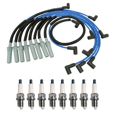 NGK 7mm Wire Set 8 Denso Nickel Spark Plug Kit For Dakota Durango Ram 1500 V8