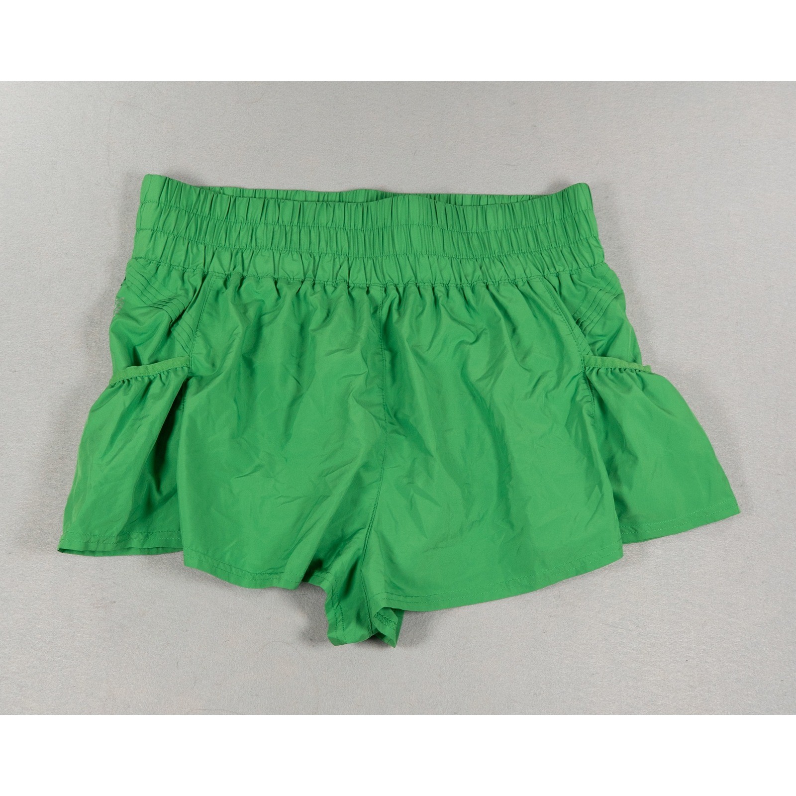 Free People FP Movement The Way Home Shorts Green High Rise Smocked Athletic L image 2