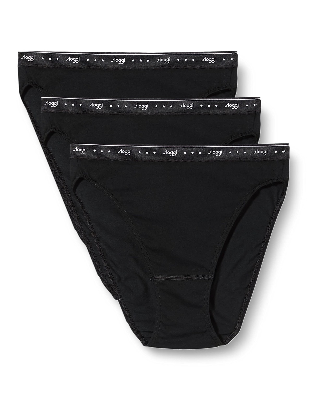 sloggi Donna 24/7 100 H Tai 3P, Nero, 48 (r1N)