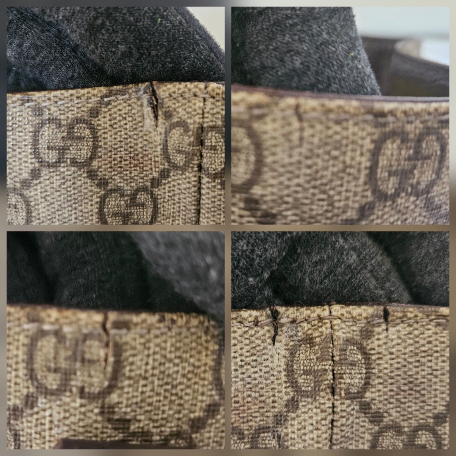 GUCCI GG Coated Canvas Handbag Tote Bag AUTHENTIC thumbnail 16