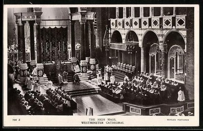 London, Westminster Cathedral, The High Mass, Ansichtskarte 