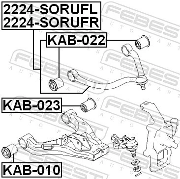 CONTROLTRAILING ARM WHEEL SUSPENSION 2224-SORUFL FOR KIA D4CB 2.5L 4cyl 3.8L - Image 3 of 4