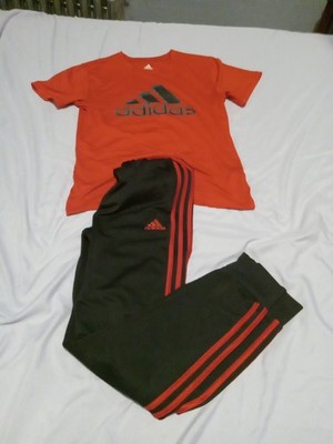 Adidas Boys Medium  Matching Tshirt & Joggers Great Shape