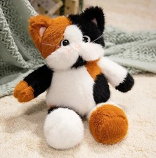 Calico Cat Kitten Plush Toy 17" Stuffed Animal Toddler Doll Gift for Kids