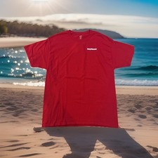 Rare Raytheon ‘Red Fridays - Ask Me Why I Wear Red’ Logo Shirt Large Red Vintage
