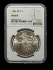 1884-CC Morgan Silver Dollar "NGC MS62"