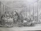 1898 Civil War Print - Hospital Surgeons Attending to the Wounded Soldiers