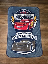Disney/Pixar Cars 3 Movie Toddler Blanket with Lightning McQueen Jackson Storm