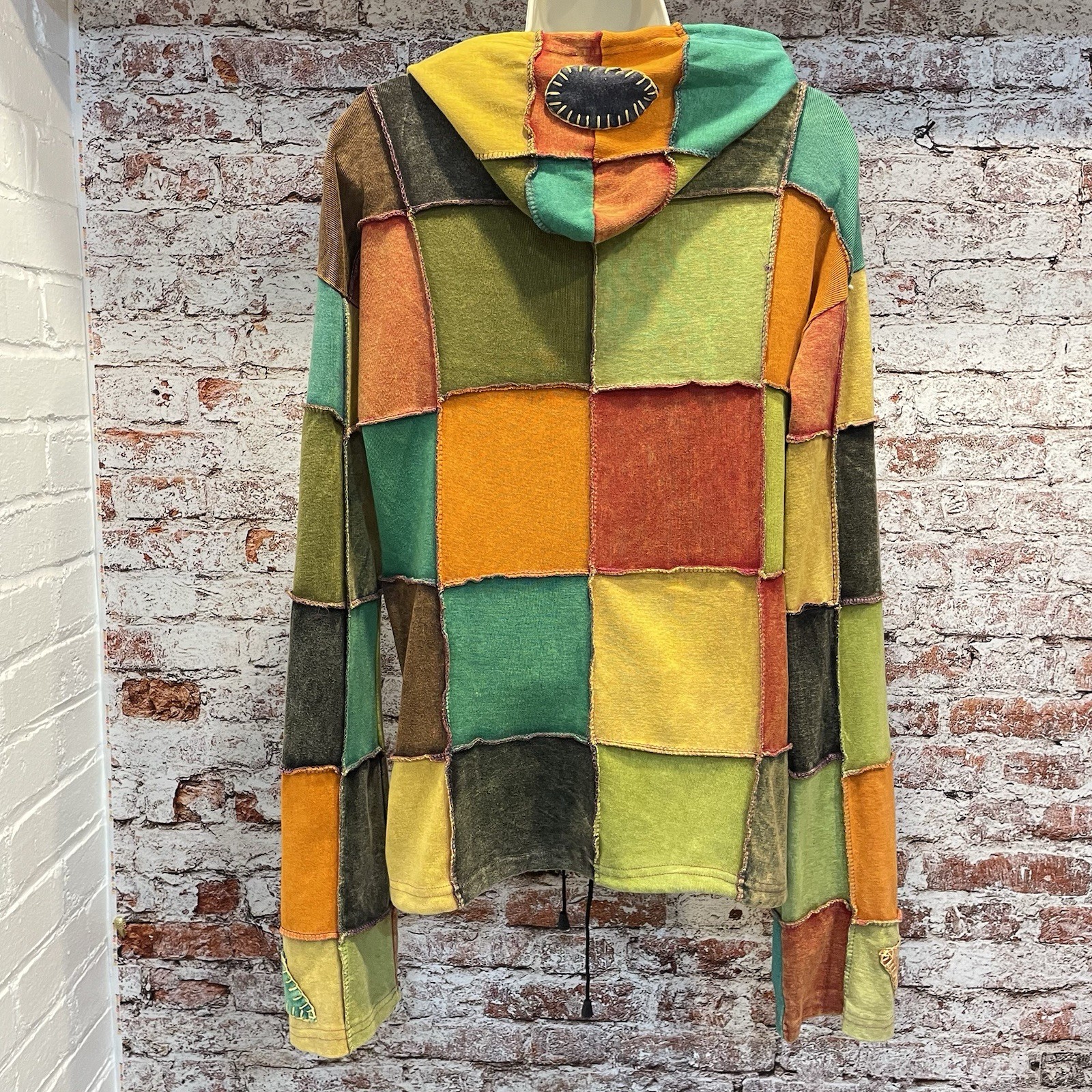 Unbranded Patchwork Boho Hoodie Jacket Cotton Fes… - image 2