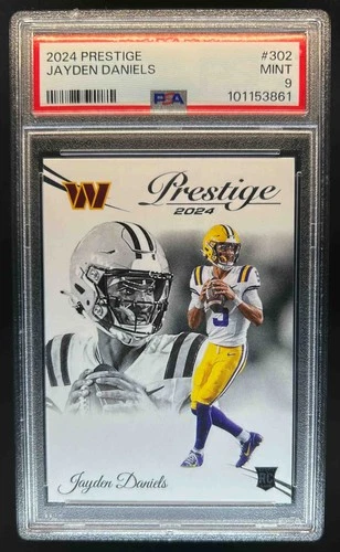 2024 Prestige Jayden Daniels RC Rookie #302 Commanders PSA 9