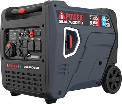 A-iPower 7600W Dual Fuel Quiet Portable Inverter Generator, Electric Start RV Re