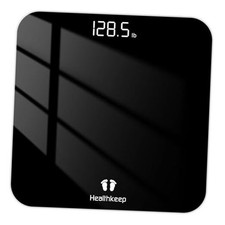 Digital Bathroom Scale for Body Weight: High-Precision 4-Sensor Accuracy, Black