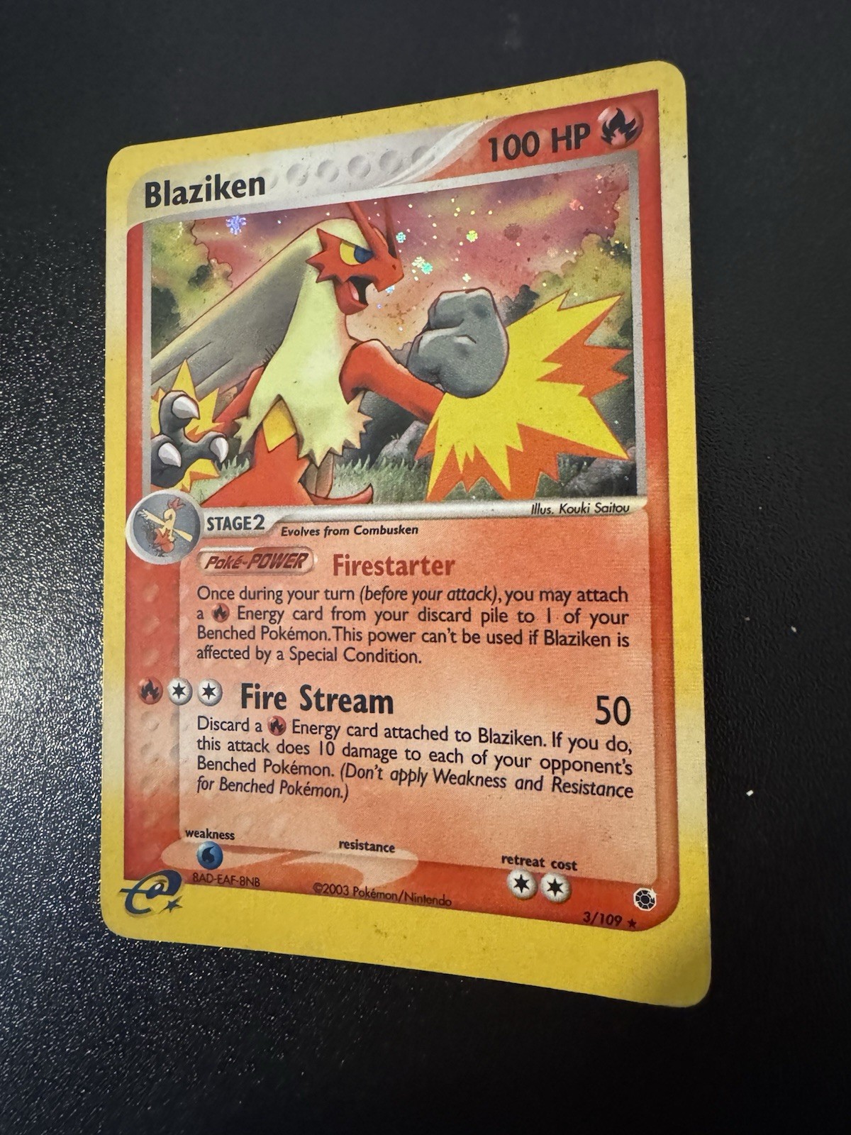 Pokémon Blaziken Ex Ruby And Sapphire Holo 3/109 LP Card