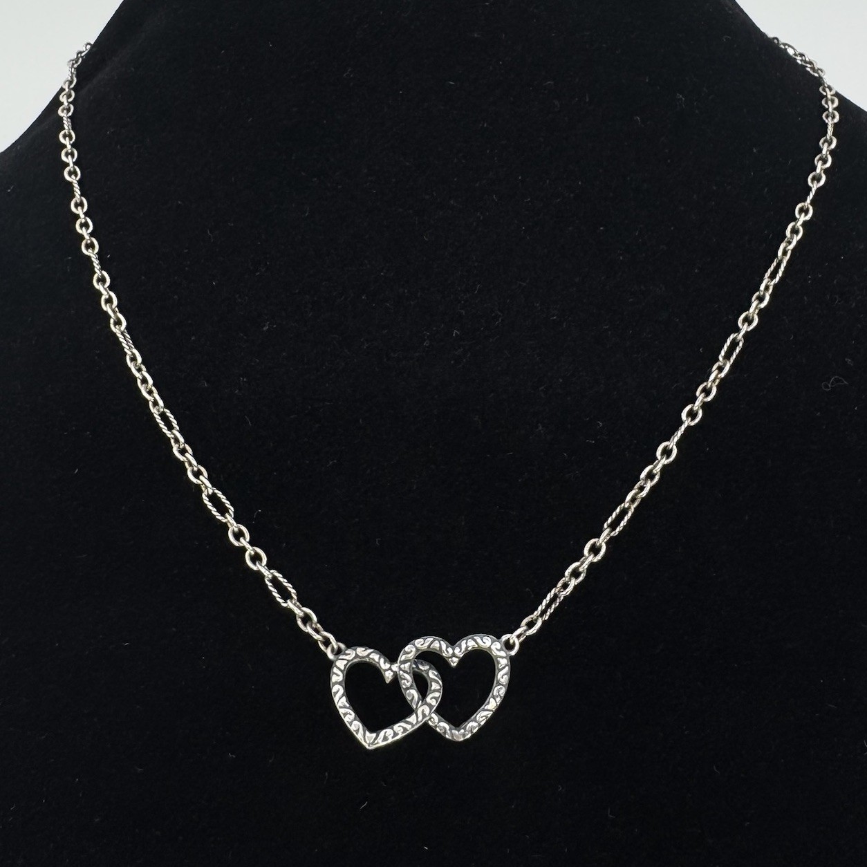 James Avery Double Heart Interlocking Linked Pend… - image 1