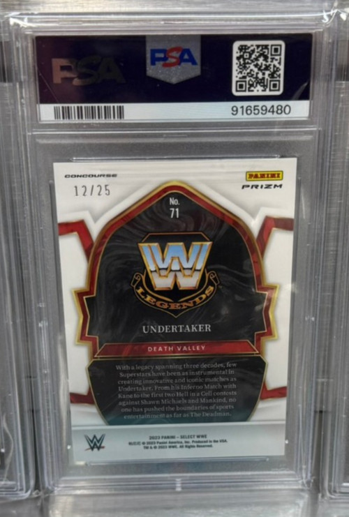 2023 Select WWE Undertaker #71 Tie-Dye Prizm  /25 PSA 10!! view 2