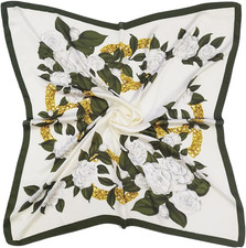 Silk Like Head Scarf for Women - Satin Large Hair Scarves - 35" Square Silk Hair