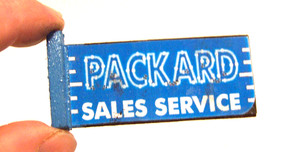 1/24 Diorama Vintage Packard Sales & Service Neon Looking 2-Sided Sign