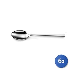 6X Stainless Steel Table Spoons Character, Silver