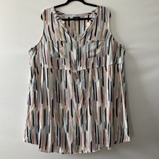 Torrid Shift Dress Sleeveless Abstract Stripe Multicolor Size 3, 3X