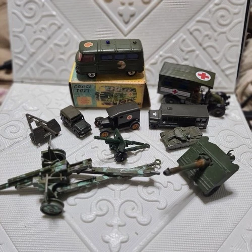 vintage corgi tekno britains & various military army diecast mixed lot #50