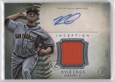 2015 Bowman Inception Relics Green 32/99 Kyle Crick #IAR-KC Auto 12bq