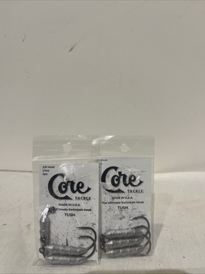 Core Tackle Ultimate Swimbait hook jighead tush 2/0 hook 1/4oz 2 Packs Of 3 PAL