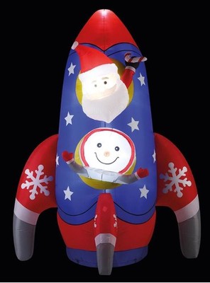 Premier - Fusée gonflable de 3m avec Santa