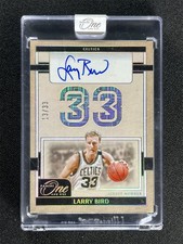 2024-25 Panini One And One Larry Bird #OJN-LAR Jersey Number Auto Celtics /33