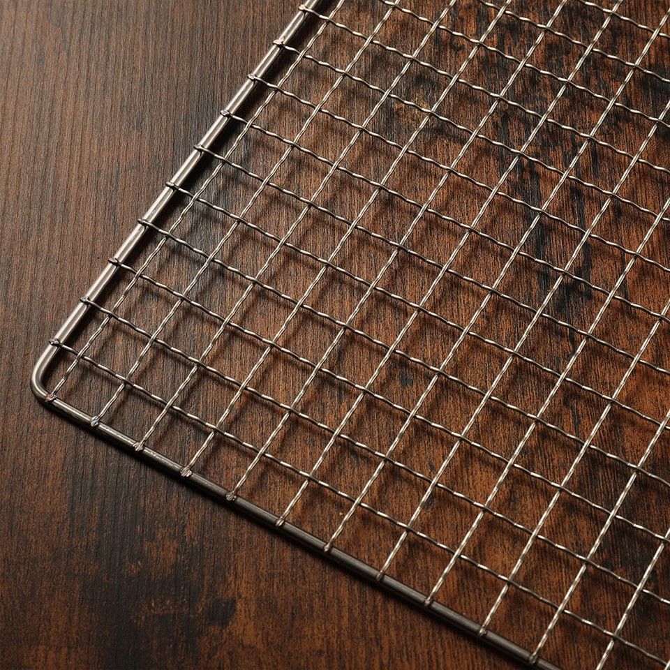 Steel Mesh Rack Reusable Stainless Steel Bbq Wire Mesh Basket Grill Rack for Kitchen ...