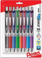 Pentel EnerGel RTX Retractable Liquid Gel Pen, 07mm Metal Tip, Medium Line