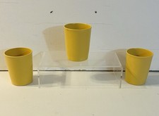 Vintage Tupperware 1251 Kids Juice Cup 6oz Tumbler Harvest Autumn Gold Set of 3